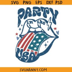 Party in USA tongue out svg, Fourth Of July Svg, America Svg, Youth 4th Of July Svg, America Patriotic Svg, Party in the USA Svg, USA Party Svg