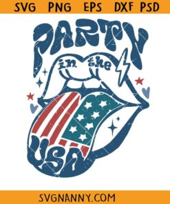 Party in USA tongue out svg, Fourth Of July Svg, America Svg, Youth 4th Of July Svg, America Patriotic Svg, Party in the USA Svg, USA Party Svg
