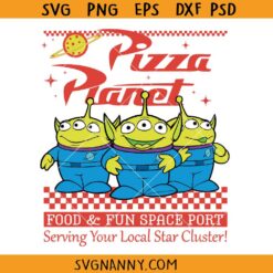 Pizza Planet Aliens SVG, Food Fun Space Port SVG, Toy Story SVG, Foods and Drinks Svg, Pizza Box Party Svg, Pizza Restaurant Svg