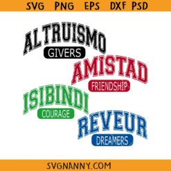 RC Houses Isibindi SVG, Reveur Amistad  Altruismo shirt SVG, Ron Clark House RCA svg   