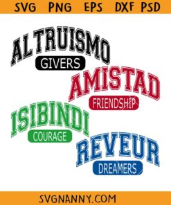 RC Houses Isibindi SVG, Reveur Amistad  Altruismo shirt SVG, Ron Clark House RCA svg   