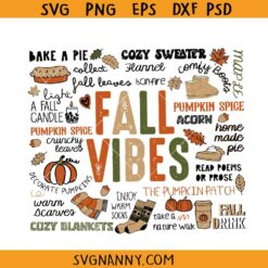 Retro Fall Vibes SVG, Autumn sayings svg, Autumn Vibes Svg, Hello Fall Svg, Retro Fall SVG, Halloween Clipart SVG