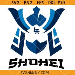 Shohei Ohtani Samurai SVG, Samurai SVG, MLB SVG, Los Angeles Dodger SVG, Shohei Ohtani Samurai Helmet SVG