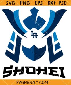 Shohei Ohtani Samurai SVG, Samurai SVG, MLB SVG, Los Angeles Dodger SVG, Shohei Ohtani Samurai Helmet SVG