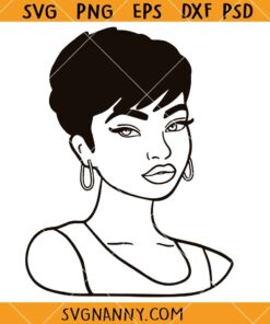 Stunning black woman SVG, beautiful Woman SVG, Black History Month SVG, African American Woman Svg, Afro Woman Svg, Black Queen Svg