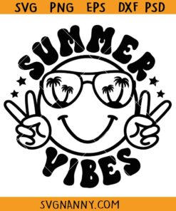 Summer Vibes retro smiley SVG, Summer Vibes retro smiley Smiley face SVG, Smiley Face Svg, Retro Summer Svg, Retro Summer Vibes svg, Summer Shirt svg