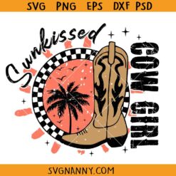 Sunkissed cowgirl svg, Western Summer Svg, Retro Summer Svg, Western Cowgirl svg, Western Summer Shirt SVG 
