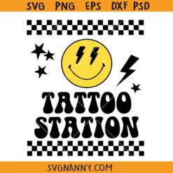 Tattoo Station SVG, Tattoo Sign SVG, Tattoo Smiley SVG, Tattoo Addict SVG, Tattoo Lover SVG