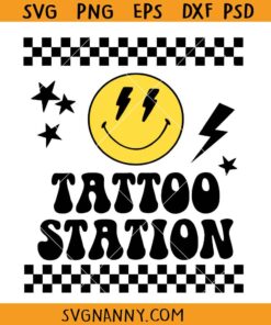 Tattoo Station SVG, Tattoo Sign SVG, Tattoo Smiley SVG, Tattoo Addict SVG, Tattoo Lover SVG