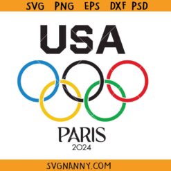 Team USA Paris Olympic Rings svG, Team USA 24 Svg, Paris Olympic Rings Svg, Paris Summer Svg, Team USA SVG, 2024 Paris Olympic Games SVG, Paris Olympic Rings Svg, Paris Summer Svg