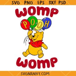 Winnie Pooh Womp Womp Balloons SVG, ooh holding balloons svg, winne the pooh svg, balloons svg, pooh and friends svg, bear svg
