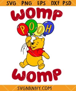 Winnie Pooh Womp Womp Balloons SVG, ooh holding balloons svg, winne the pooh svg, balloons svg, pooh and friends svg, bear svg