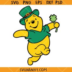 Winnie The Pooh Leprechaun SVG, Winnie St Patrick’s SVG, Winnie Leprechaun SVG, St. Patrick's Day Pooh SVG   
