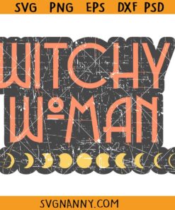 Witchy woman retro distressed SVG, Witchy SVG, Witch SVG, spiritual svg, Halloween Witch svg, Gothic SVG, Witch Clipart SVG