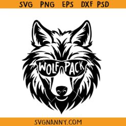 Wolf pack sunglasses svg, Wolf Pack Svg, Wolf Head svg, Wolf with sunglasses svg