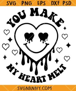 You make my heart melt shirt SVG, Valentine's Day Quote SVG, Valentines SVG, Valentine’s Day SVG