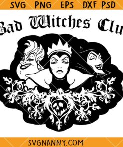 Bad Witches Club svg, Bad Girls Svg, Villains Wicked Svg, Villain Gang Svg, Family Trip Svg  