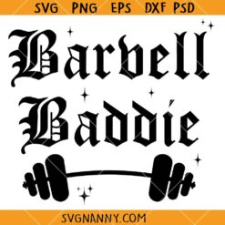 Barbell Baddie SVG, Gym Rat SVG, Gym Svg, Workout svg, Fitness svg, Girls who lift svg  