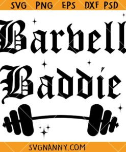 Barbell Baddie SVG, Gym Rat SVG, Gym Svg, Workout svg, Fitness svg, Girls who lift svg  