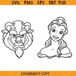 Beauty and the Beast SVG, Belle Svg, Love Story Svg, Disney Svg, Beauty Beast Couple Valentine Svg      