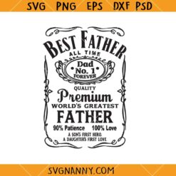 Best father JD logo svg, Best Father Jack Daniels SVG, Best Dad SVG