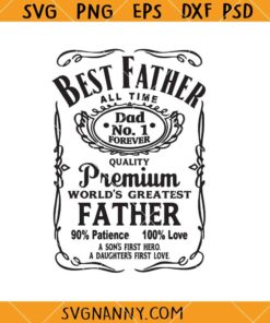 Best father JD logo svg, Best Father Jack Daniels SVG, Best Dad SVG
