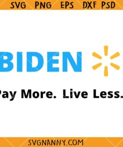 Biden inflation Pay more live less SVG, Anti biden meme SVG, Funny Elections SVG    