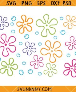 Bikini Bottom Flowers SVG, Spongebob Flowers SVG, Flower SVG, Floral Clipart SVG