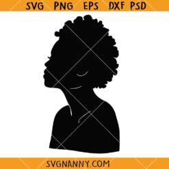 Black Woman Silhouette SVG, Africa Woman Silhouette SVG, Afro Svg, Black Woman Svg, Black Queen Svg, Afro Woman Svg