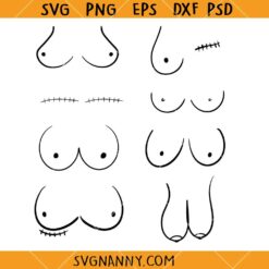 Breast cancer boobs clipart SVG, Breast Cancer Awareness Illustration SVG, Breast Cancer Awareness SVG   