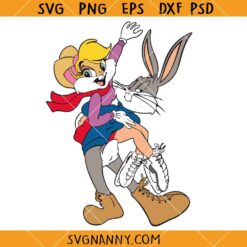 Bugs bunny and Lola bunny svg, Valentine Day svg, Bugs & Lola Svg, Lola Bunny Svg, Looney Tunes Svg, Cartoon Svg 