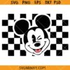 Checkered Mickey winking SVG, Mickey Mouse svg, Winking Mickey svg, Disneyland SVG