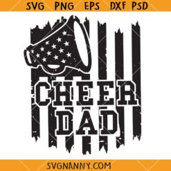 Cheer dad flag SVG, Cheer dad American Flag SVG, Cheer Dad SVG, Cheerleader Svg