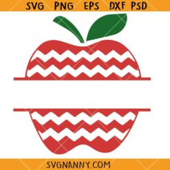 Chevron Apple split name frame SVG, Apple SVG, Chevron Apple svg, Apple Monogram svg, Teacher svg file