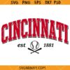 Cincinnati Reds college font SVG, Baseball SVG, college font SVG, Cincinnati varsity font SVG, Cincinnati est 1881 SVG