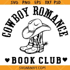 Cowboy Romance Book club SVG, Book Club Babe SVG, Librarian svg,Bookish svg, Book lover svg