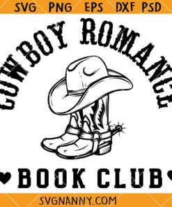 Cowboy Romance Book club SVG, Book Club Babe SVG, Librarian svg,Bookish svg, Book lover svg
