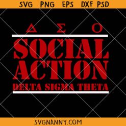 Delta Sigma Theta Social Action SVG, Sorority Clipart SVG, Delta Sigma Theta SVG, Delta Logo SVG     