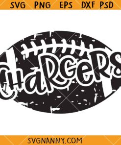 Distressed chargers football SVG, Chargers Football SVG, Chargers Grunge SVG