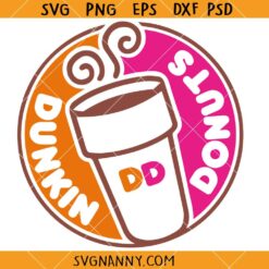 Dunkin Donuts coffee SVG, Donuts Logo Svg, Hot Coffee Svg, Iced Coffee Svg