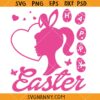 Easter Barbie girl SVG, Easter SVG, Pink Barbie Easter SVG, Barbie Easter bunny svg