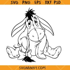 Eeyore Disney Donkey SVG, Cartoon Svg, Eeyore Donkey Clipart SVG   