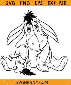 Eeyore Disney Donkey SVG, Cartoon Svg, Eeyore Donkey Clipart SVG   