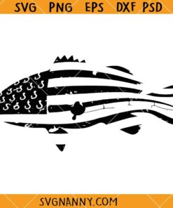 Fishing flag SVG, Fish Flag svg, 4th of July svg, USA Fishing svg, American svg, Independence Day Fishing SVG