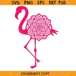 Flamingo mandala SVG, Floral Flamingo SVG, Flamingo Mandala PNG, Summer Animal Zentangle SVG