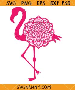 Flamingo mandala SVG, Floral Flamingo SVG, Flamingo Mandala PNG, Summer Animal Zentangle SVG