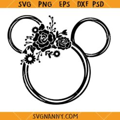 Flower and Garden Minnie SVG, Mickey Ears Svg, Disney shirt svg, Disney lover svg, Disney clipart SVG