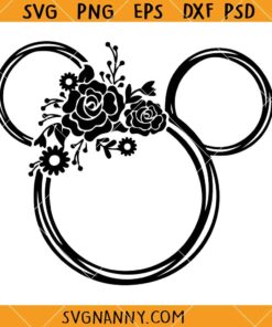 Flower and Garden Minnie SVG, Mickey Ears Svg, Disney shirt svg, Disney lover svg, Disney clipart SVG