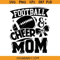 Football and cheer mom coquette svg file, Football Season Svg, Football Mama Shirt Svg, Football Cheer Mom Svg, Football Cheerleader SVG