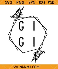 Gigi floral frame SVG, Floral Gigi Svg, Gigi SVG, flower Gigi SVG, Grandma Life SVG, Grandma Flowers Svg, Grandmother SVG    